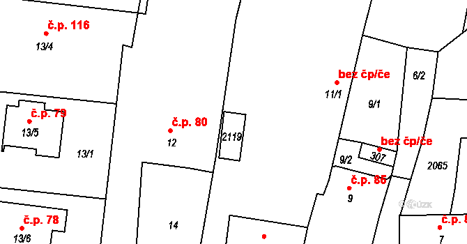 Tlumačov 81 na parcele st. 11/2 v KÚ Tlumačov u Domažlic, Katastrální mapa