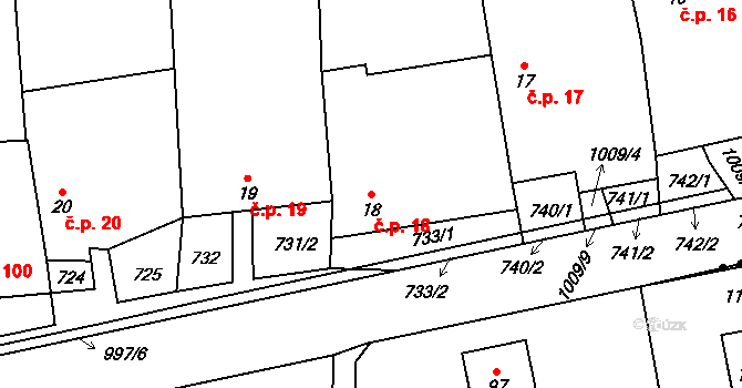 Podolí 18, Mohelnice na parcele st. 18 v KÚ Podolí u Mohelnice, Katastrální mapa