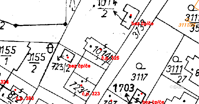 Cvikov II 325, Cvikov na parcele st. 1014/1 v KÚ Cvikov, Katastrální mapa