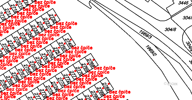 Čáslav 38257203 na parcele st. 2768 v KÚ Čáslav, Katastrální mapa