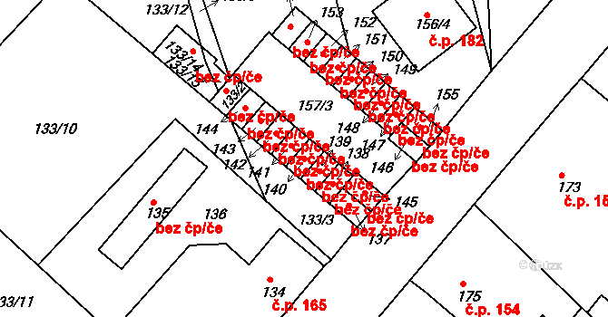 Teplice 45084203 na parcele st. 140 v KÚ Hudcov, Katastrální mapa