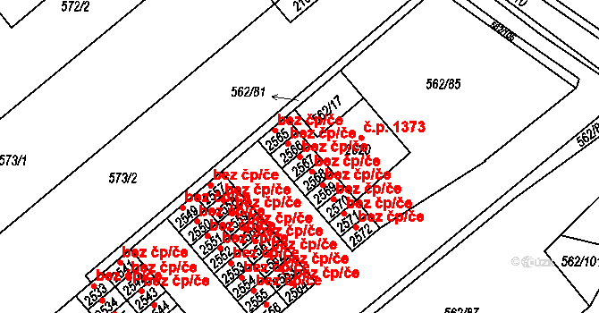 Neratovice 45408203 na parcele st. 2567 v KÚ Neratovice, Katastrální mapa
