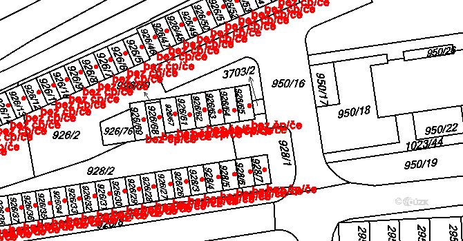 Holešov 47584203 na parcele st. 926/64 v KÚ Holešov, Katastrální mapa