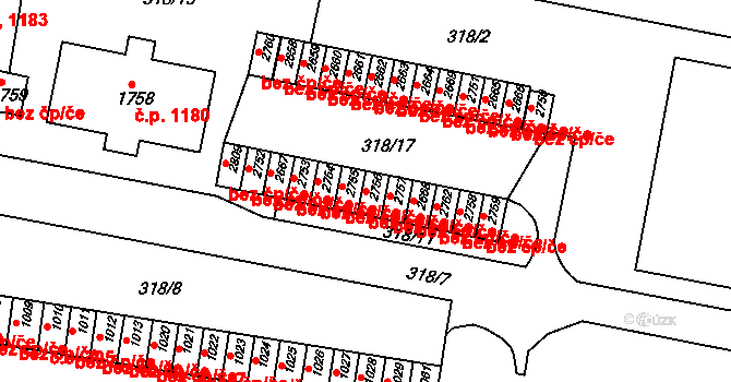 Litovel 381, Katastrální mapa