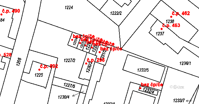 Mohelnice 38995204 na parcele st. 1231/2 v KÚ Mohelnice, Katastrální mapa