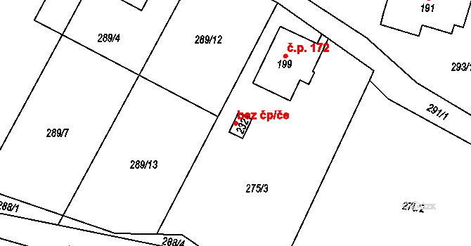 Libňatov 41453204 na parcele st. 232 v KÚ Libňatov, Katastrální mapa