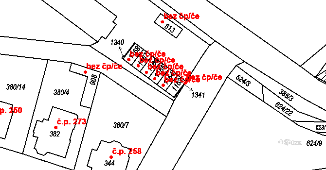 Jablonné nad Orlicí 41696204 na parcele st. 1164 v KÚ Jablonné nad Orlicí, Katastrální mapa