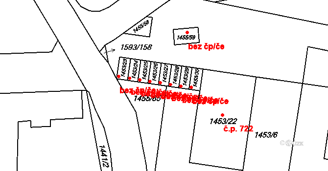 Kosmonosy 41812204 na parcele st. 1453/27 v KÚ Kosmonosy, Katastrální mapa