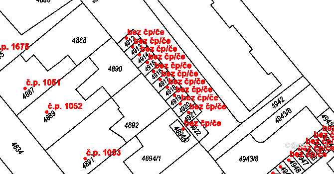 Kladno 41835204 na parcele st. 4918 v KÚ Kročehlavy, Katastrální mapa