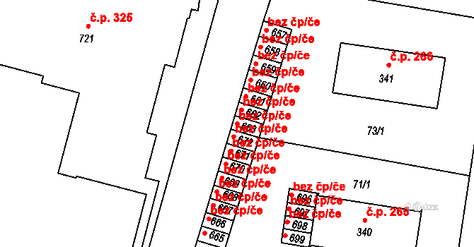 Mirovice 42674204 na parcele st. 663 v KÚ Mirovice, Katastrální mapa