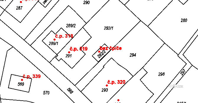 Klášterec nad Ohří 43021204 na parcele st. 292/2 v KÚ Miřetice u Klášterce nad Ohří, Katastrální mapa