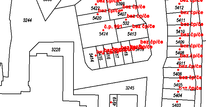 Trutnov 43837204 na parcele st. 5415 v KÚ Trutnov, Katastrální mapa