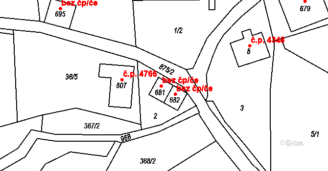 Jablonec nad Nisou 44190204 na parcele st. 681 v KÚ Kokonín, Katastrální mapa