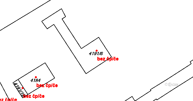 Chomutov 45017204 na parcele st. 4191/6 v KÚ Chomutov I, Katastrální mapa