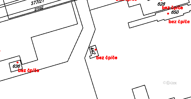 Zlín 47789204 na parcele st. 442 v KÚ Louky nad Dřevnicí, Katastrální mapa