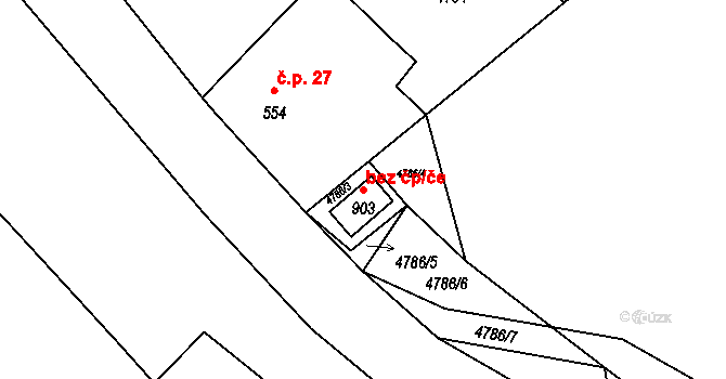 Slavonice 48576204 na parcele st. 903 v KÚ Slavonice, Katastrální mapa