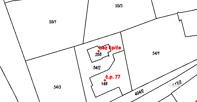 Plešnice 95991204 na parcele st. 256 v KÚ Plešnice, Katastrální mapa