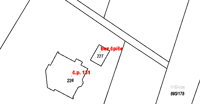 Vimperk 120164205 na parcele st. 227 v KÚ Boubská, Katastrální mapa