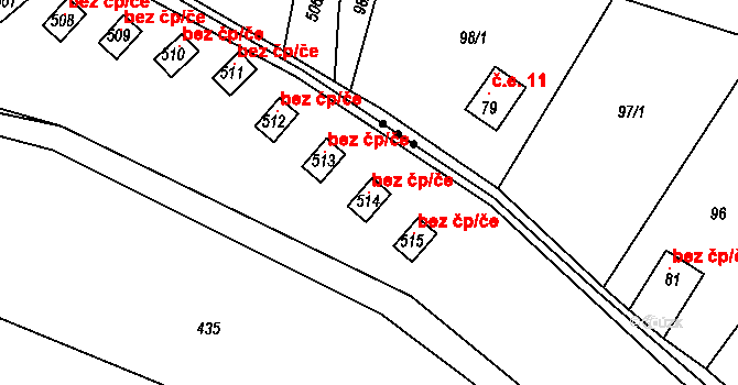 Horka II 147109205 na parcele st. 514 v KÚ Horka nad Sázavou, Katastrální mapa