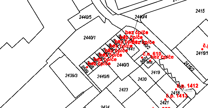 Chomutov 39084205 na parcele st. 5596 v KÚ Chomutov I, Katastrální mapa