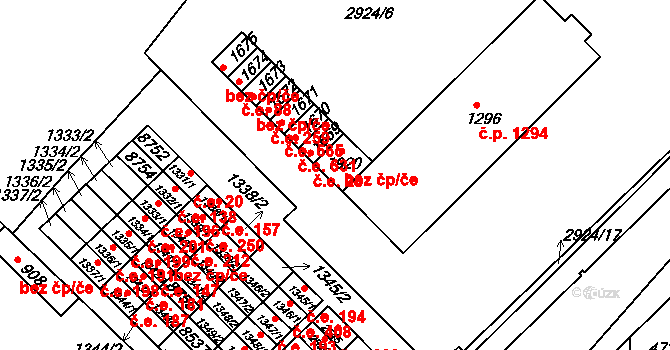 Veselí nad Moravou 41496205 na parcele st. 1920 v KÚ Veselí-Předměstí, Katastrální mapa