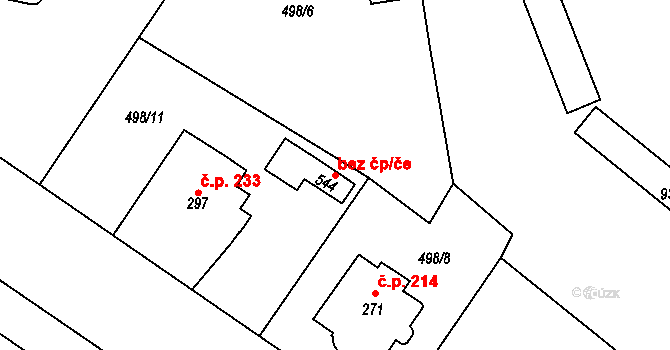 Františkovy Lázně 49105205 na parcele st. 544 v KÚ Františkovy Lázně, Katastrální mapa
