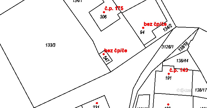 Rašovice 49649205 na parcele st. 547 v KÚ Rašovice u Bučovic, Katastrální mapa