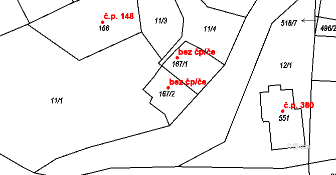 Železná Ruda 50082205 na parcele st. 167/2 v KÚ Železná Ruda, Katastrální mapa