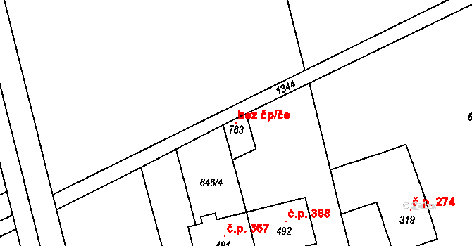 Osek nad Bečvou 105952206 na parcele st. 783 v KÚ Osek nad Bečvou, Katastrální mapa