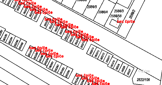 Jemnice 118426206 na parcele st. 2822/15 v KÚ Jemnice, Katastrální mapa
