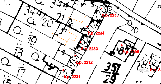 Podlusky 2233, Roudnice nad Labem na parcele st. 192 v KÚ Podlusky, Katastrální mapa