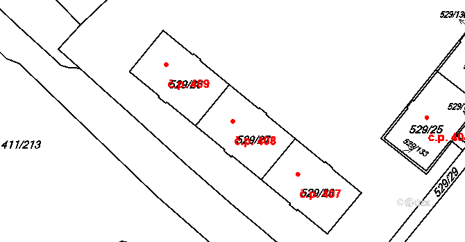 Ráj 408, Karviná na parcele st. 529/27 v KÚ Ráj, Katastrální mapa
