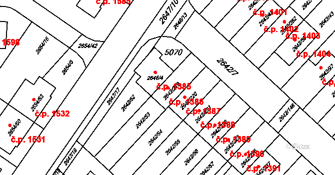 Kuřim 1386 na parcele st. 2642/219 v KÚ Kuřim, Katastrální mapa