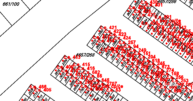 Veselí nad Moravou 420 na parcele st. 2622 v KÚ Veselí-Předměstí, Katastrální mapa