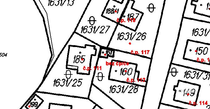 Bolešiny 41435206 na parcele st. 161 v KÚ Bolešiny, Katastrální mapa