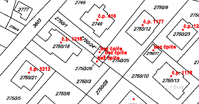 Ludgeřovice 41458206 na parcele st. 2750/24 v KÚ Ludgeřovice, Katastrální mapa