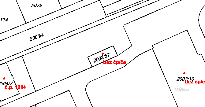Holešov 41597206 na parcele st. 2003/57 v KÚ Holešov, Katastrální mapa