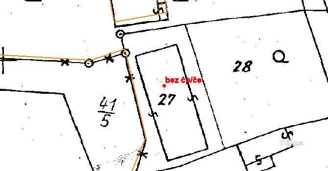 Dolní Heřmanice 42332206 na parcele st. 27 v KÚ Dolní Heřmanice, Katastrální mapa