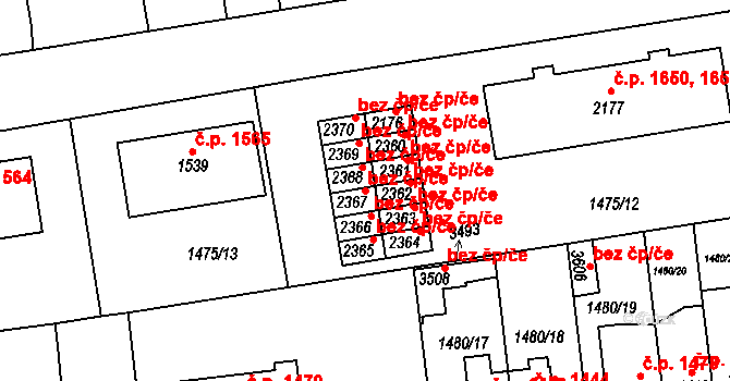 Svitavy 42604206 na parcele st. 2367 v KÚ Svitavy-předměstí, Katastrální mapa