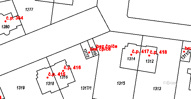 Praha 46782206 na parcele st. 1317/3 v KÚ Střešovice, Katastrální mapa