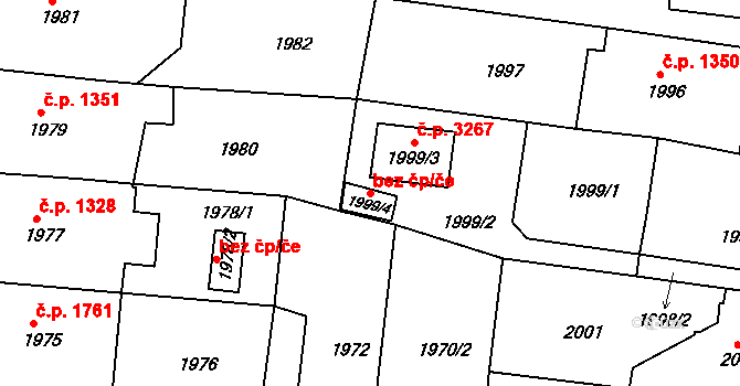 Česká Lípa 49287206 na parcele st. 1999/4 v KÚ Česká Lípa, Katastrální mapa