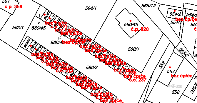 Novosedlice 50206206 na parcele st. 560/32 v KÚ Novosedlice, Katastrální mapa