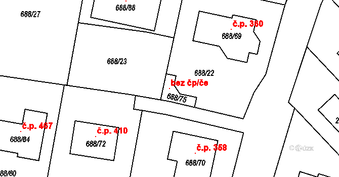 Chotíkov 93722206 na parcele st. 688/75 v KÚ Chotíkov, Katastrální mapa