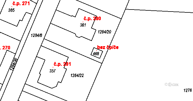 Lípa 147763207 na parcele st. 468 v KÚ Lípa u Havlíčkova Brodu, Katastrální mapa