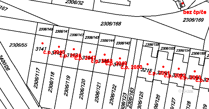 Hořice 2049 na parcele st. 3145 v KÚ Hořice v Podkrkonoší, Katastrální mapa