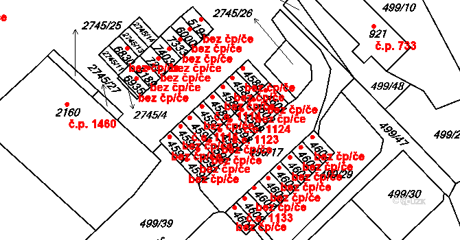 Havlíčkův Brod 1123 na parcele st. 4598 v KÚ Havlíčkův Brod, Katastrální mapa