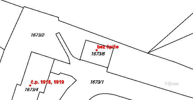 Sokolov 38563207 na parcele st. 1673/6 v KÚ Sokolov, Katastrální mapa