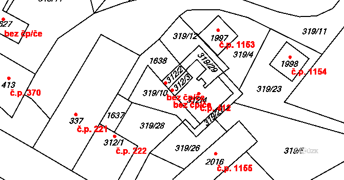 Kostelec nad Labem 39338207 na parcele st. 312/3 v KÚ Kostelec nad Labem, Katastrální mapa