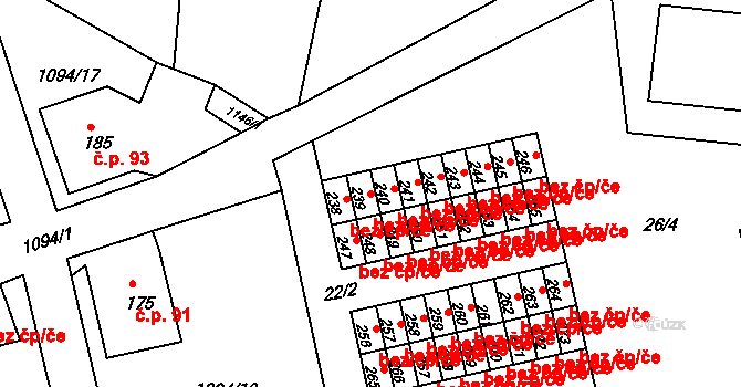 Česká Kamenice 40668207 na parcele st. 239 v KÚ Horní Kamenice, Katastrální mapa