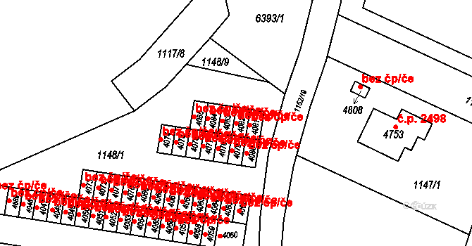 Rožnov pod Radhoštěm 41264207 na parcele st. 4082 v KÚ Rožnov pod Radhoštěm, Katastrální mapa